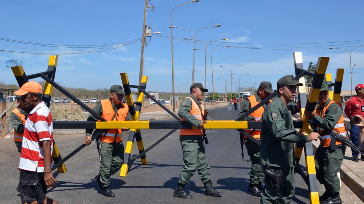 Soldados venezolanos en la frontera con Colombia