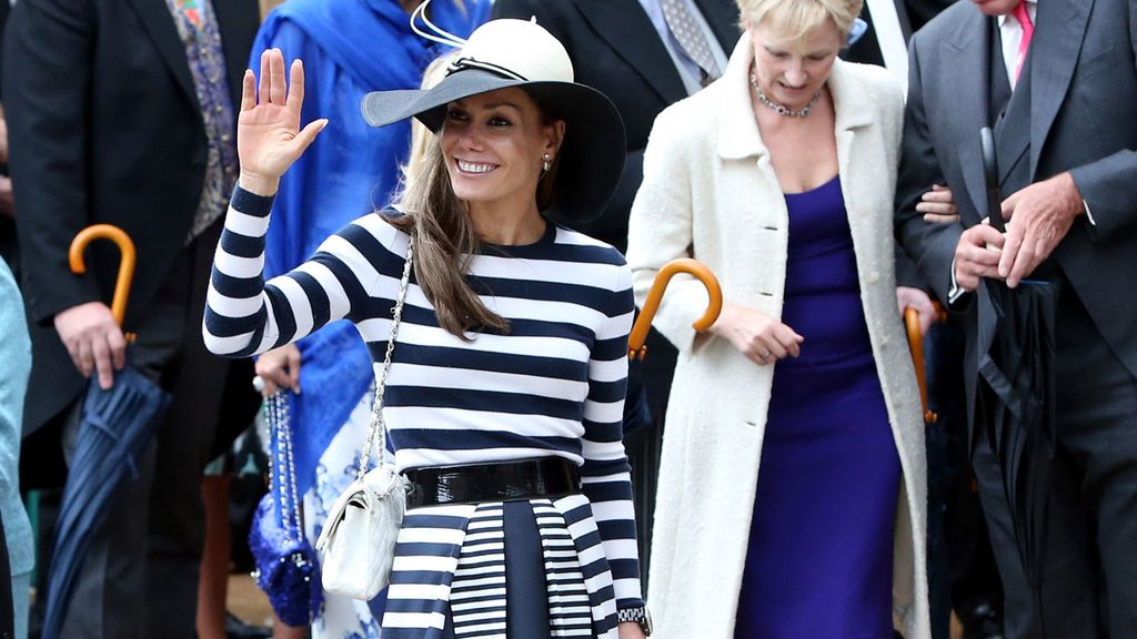 Tara Palmer Tomkinson: rayas hasta en los zapatos