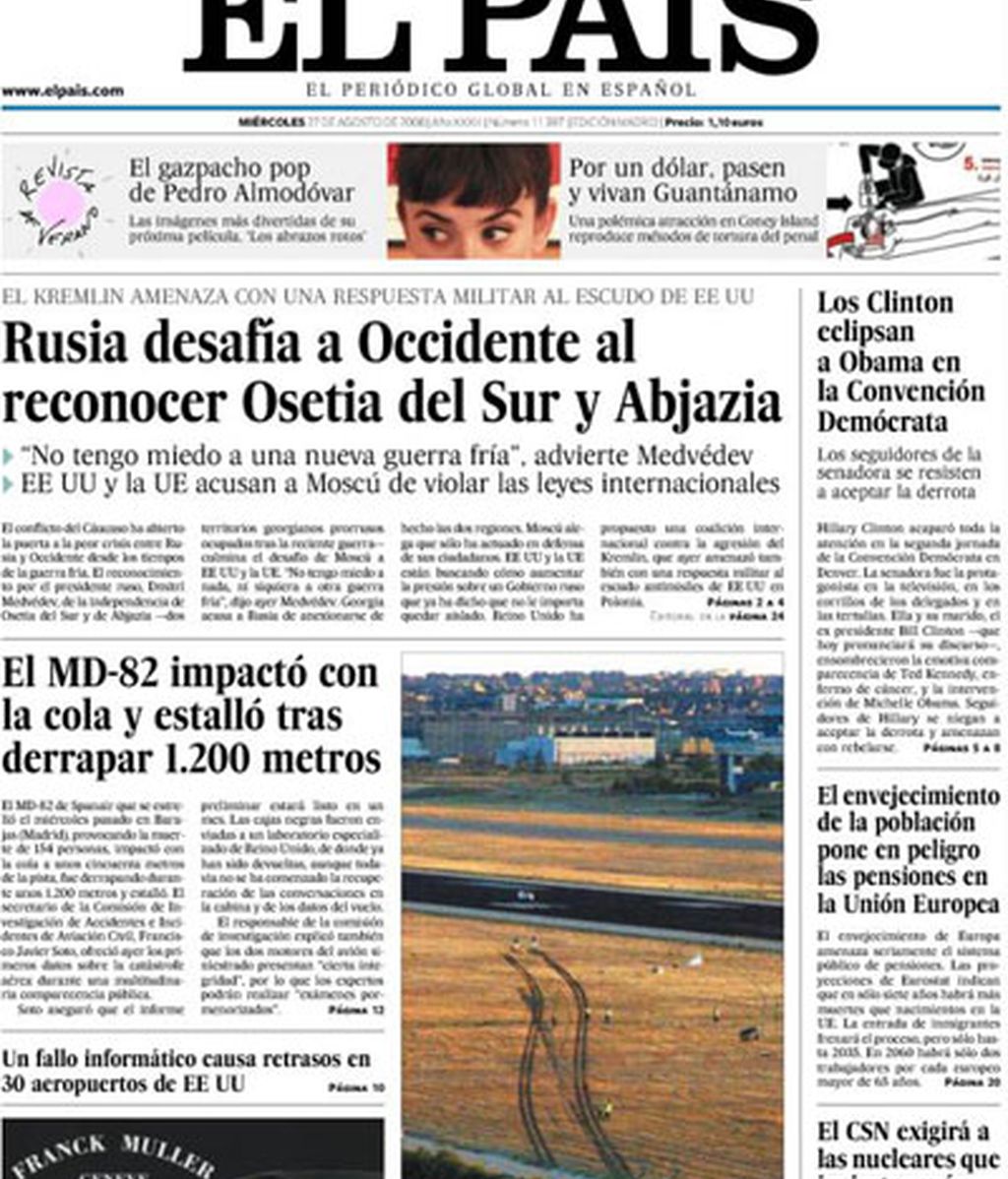 Exclusiva de Informativos Telecinco en todas las portadas de los diarios