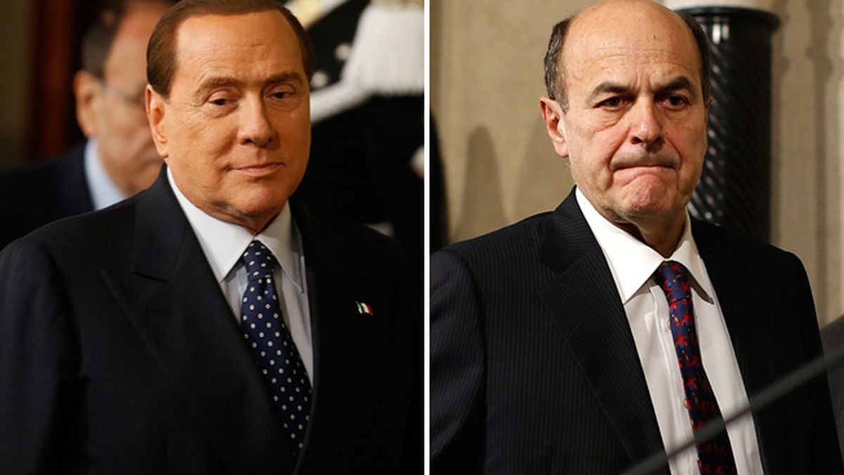 Silvio Berlusconi y Pier Luigi Bersani