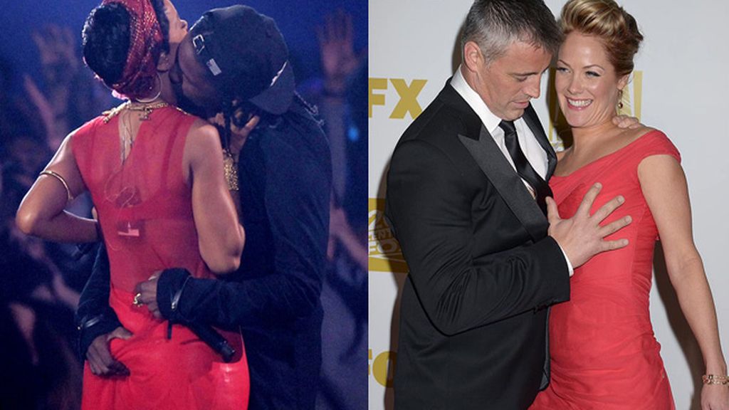 Rihanna con Asap Rocky y Matt Leblanc con Andrea Anders