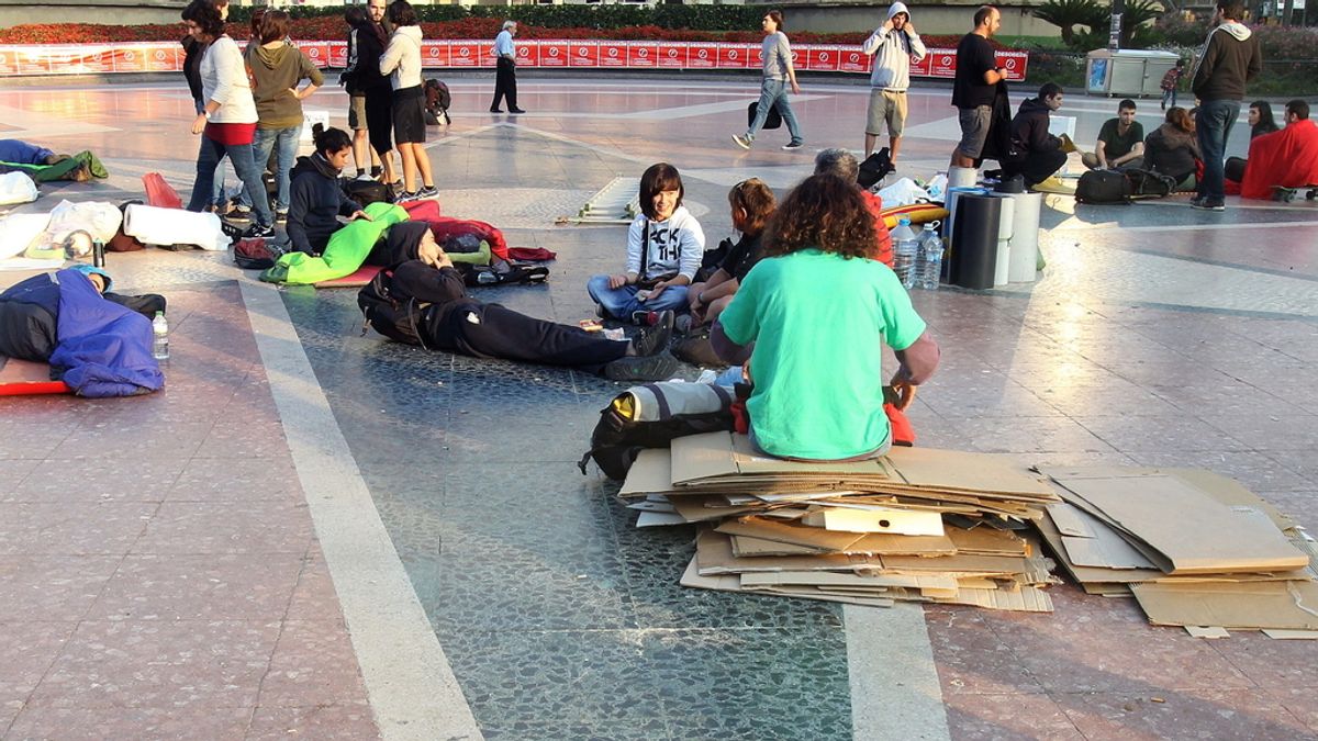 Tiendas en la Plaza de Cataluña