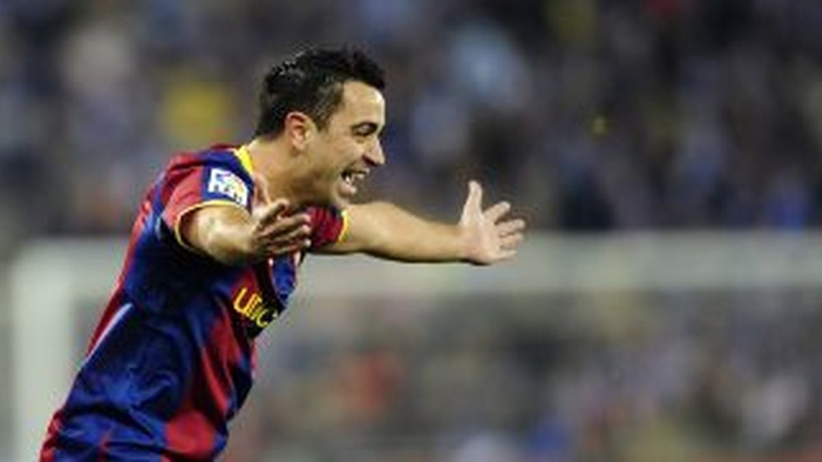 Xavi celebra un gol. Foto: Gtres