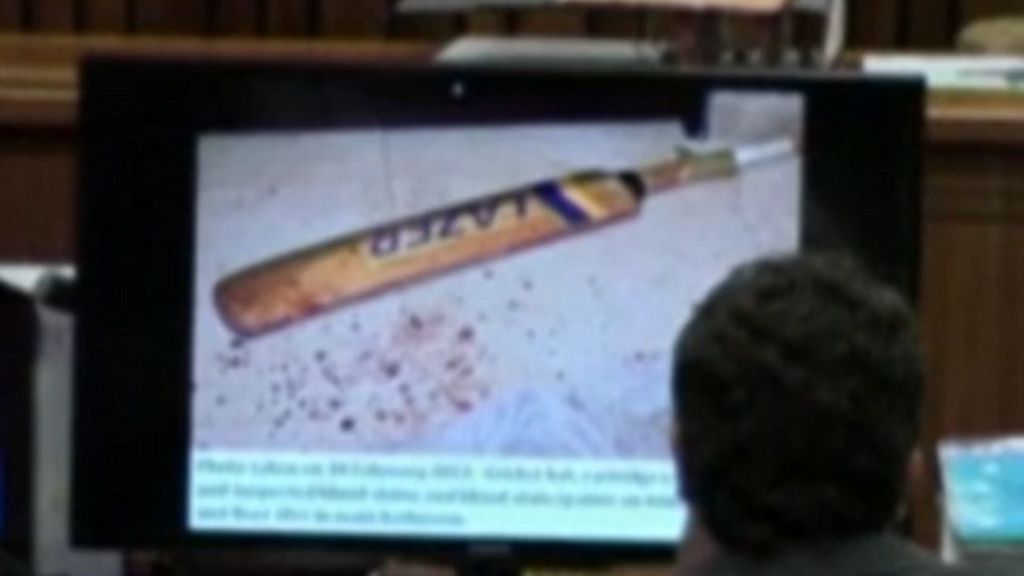 Durante el juicio le muestran el arma, su bate, manchas de sangre y el cadáver