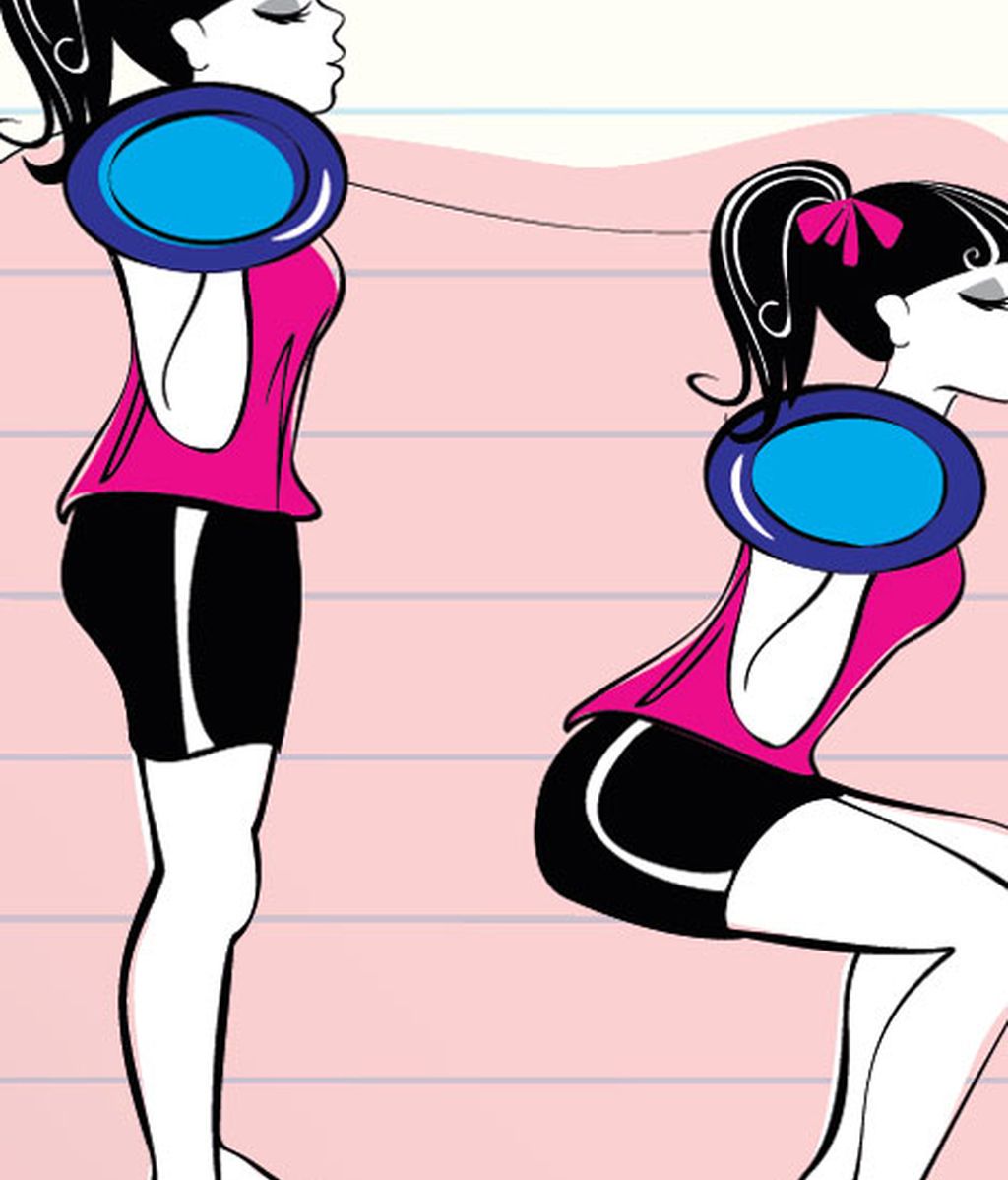 Flexión de piernas, pies y rodillas juntas
