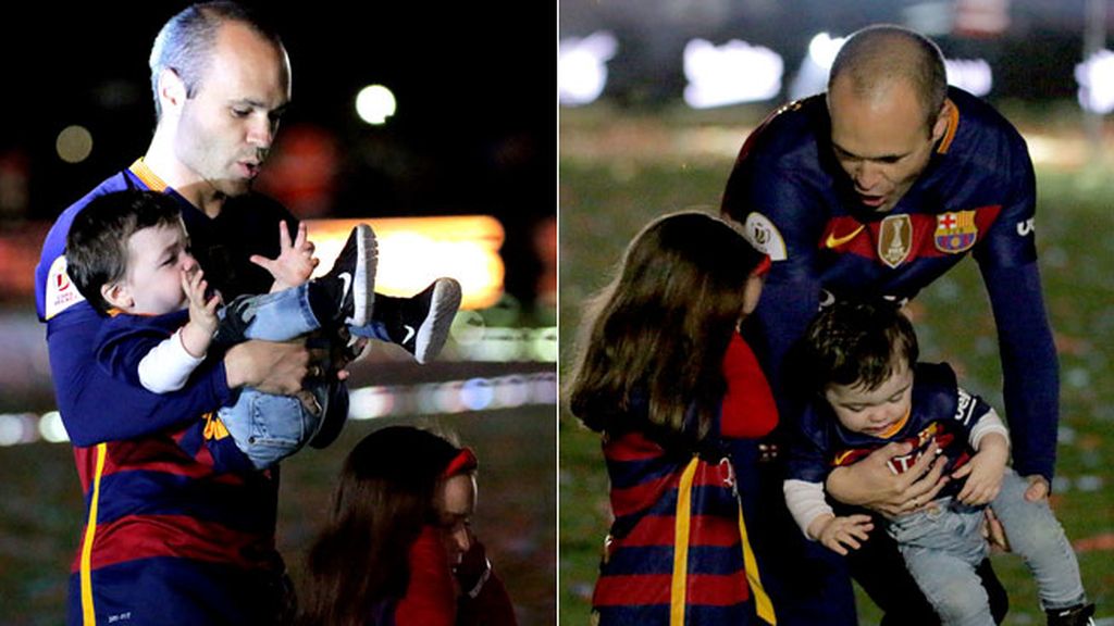 Luces, confeti, afición… y mucho amor paternal sobre el campo