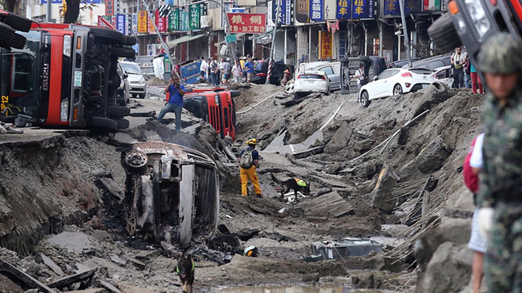 La ciudad de Kaohsiung ha quedado devastada