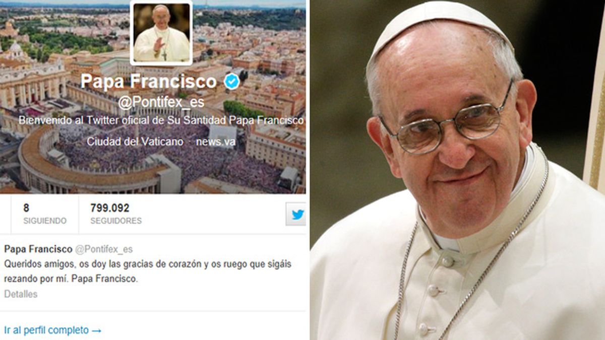 El primer tuit de Francisco El primer tuit de Francisco
