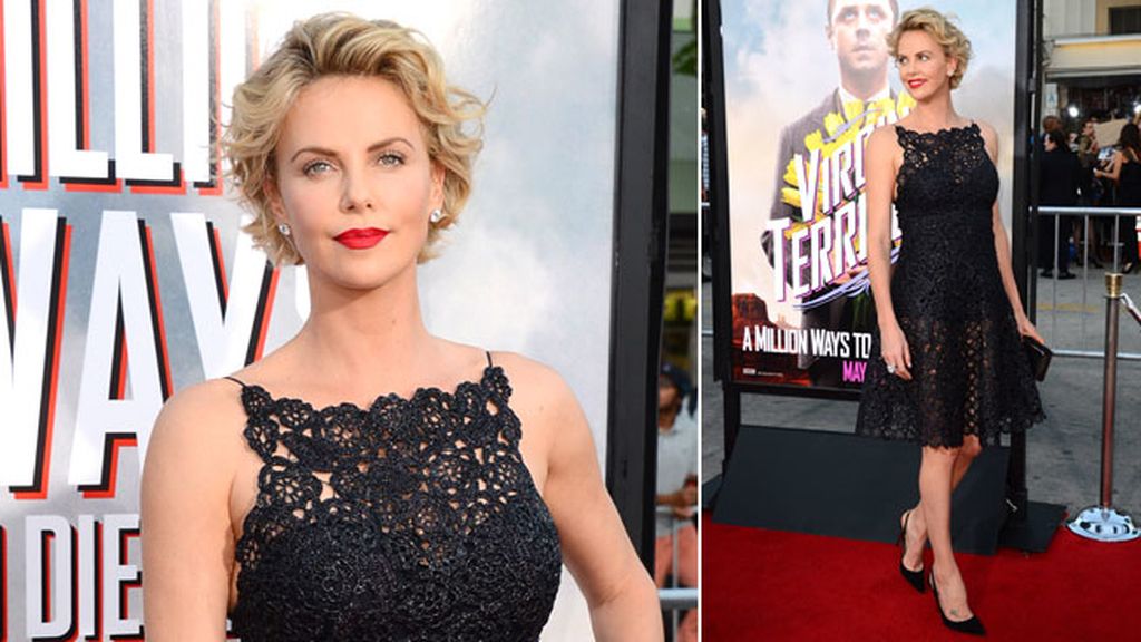 Con vestido de encaje negro, presentó 'A million ways to die in the west'