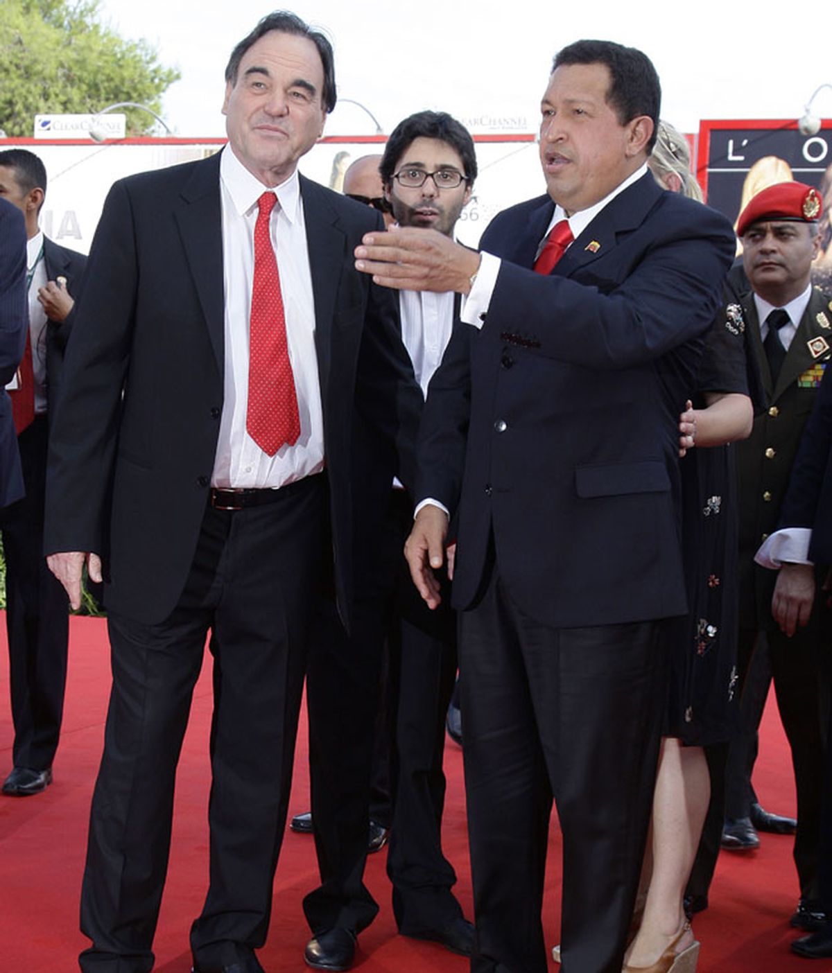 Oliver Stone y Hugo Chávez