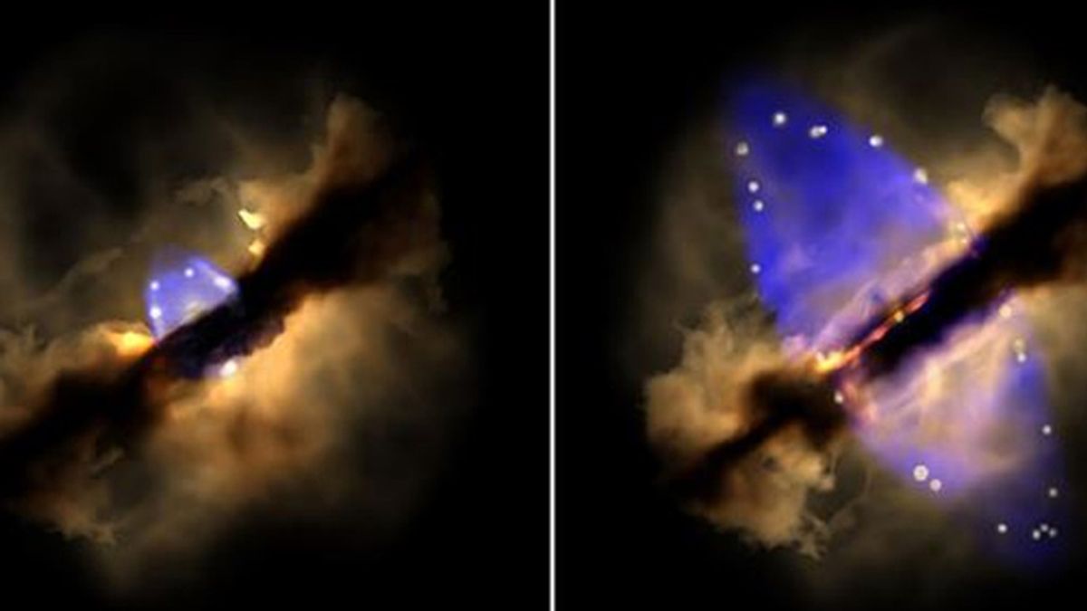 Observan por primera vez la gestación de un chorro estelar
