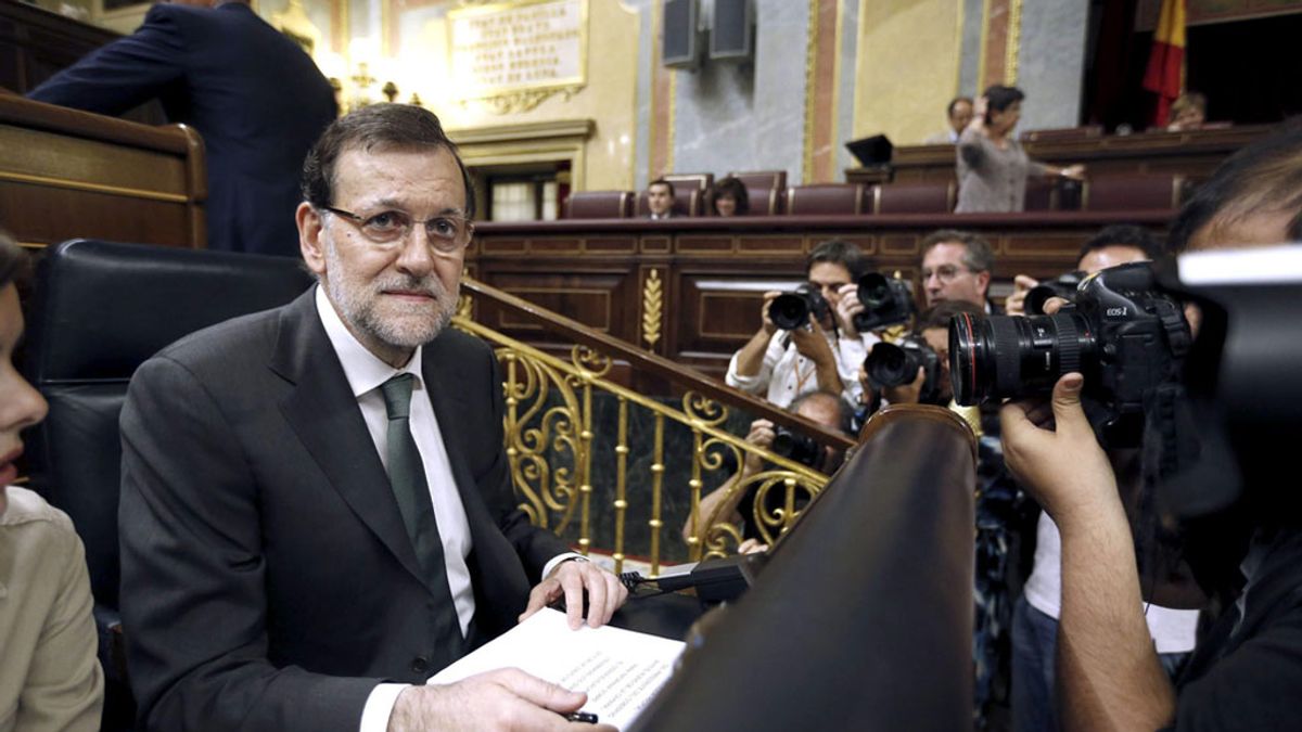 Mariano Rajoy durante el pleno en el Congreso