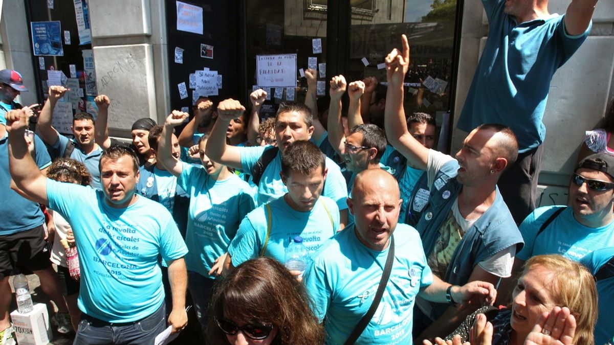 Subcontratados de Telefónica desalojan la sede del MWC en Barcelona