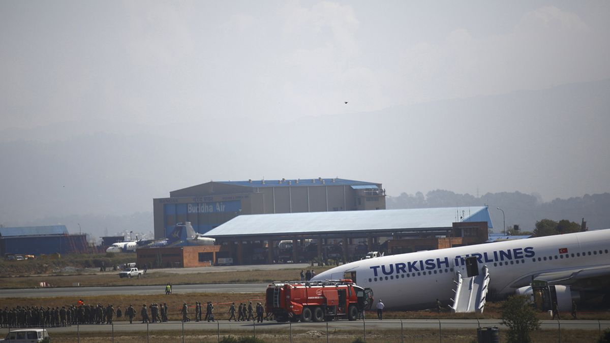 El aeropuerto de Katmandú cesa su actividad tras el aterrizaje fallido de Turkish Airlines