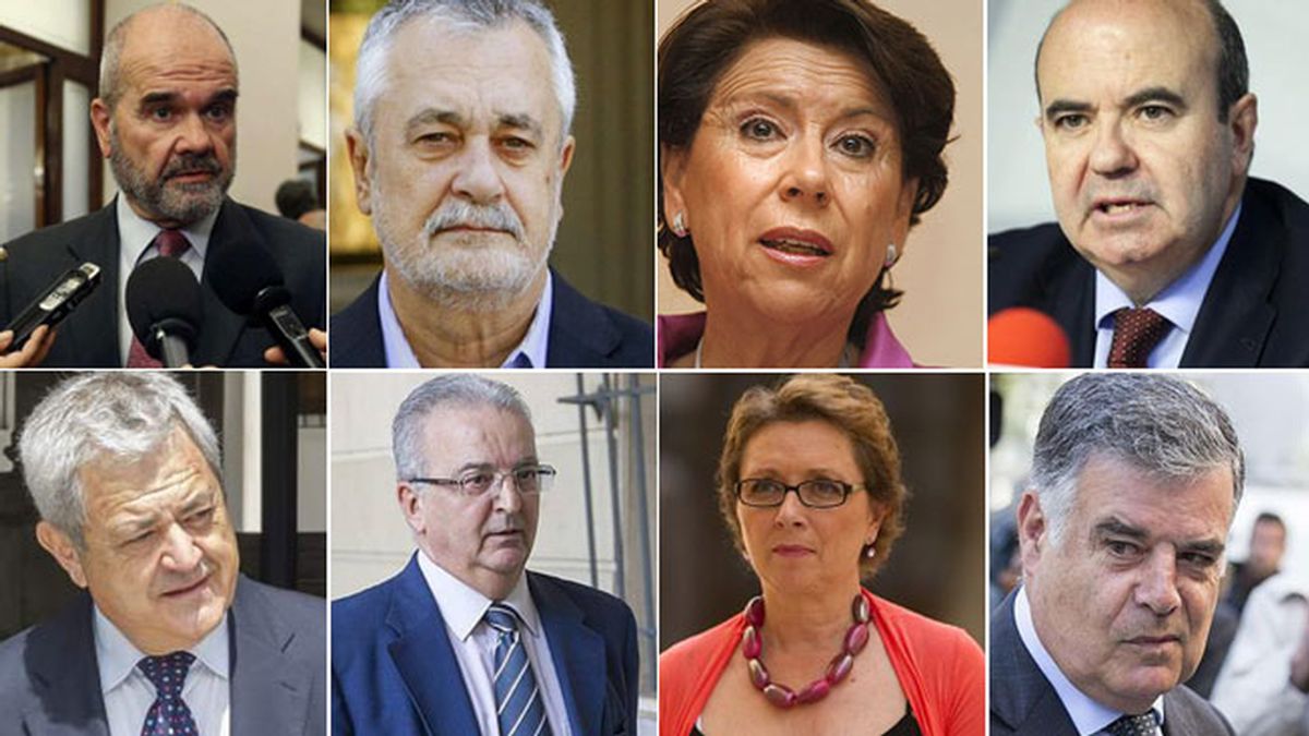 Los ocho procesados por el caso de los ERE de Andalucía