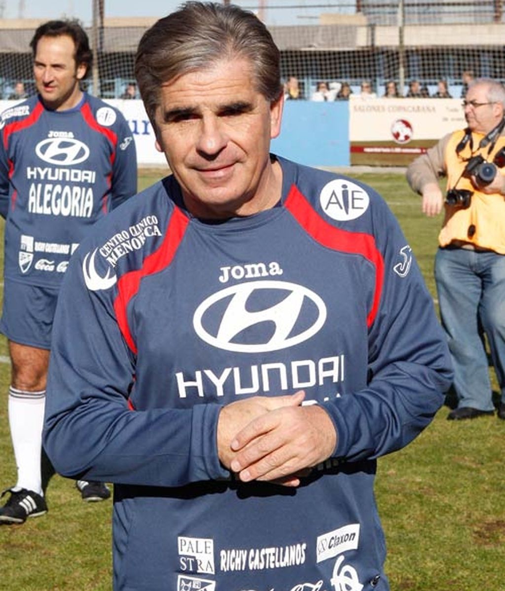 Bustamante y Maxi Iglesias, aficionados al fútbol solidario