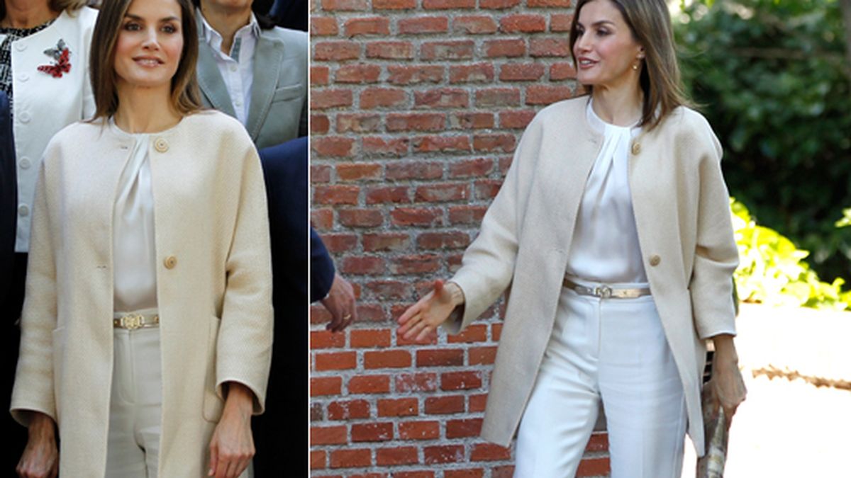 La reina Letizia luce estilo 'working girl'