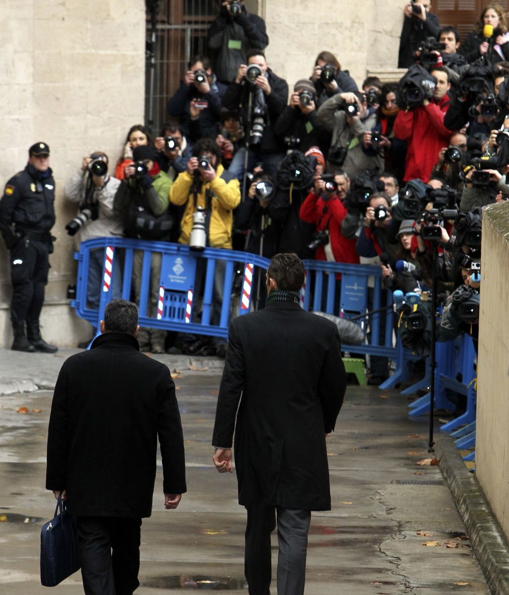 La llegada de Urdangarin a los juzgados