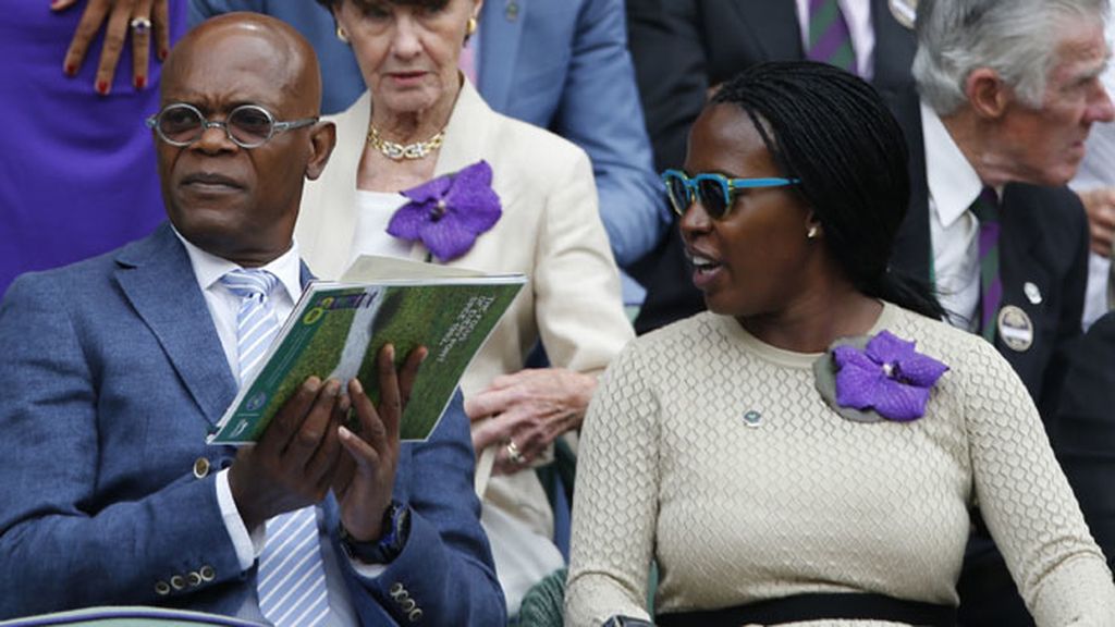 Samuel L Jackson junto Sofia Davis