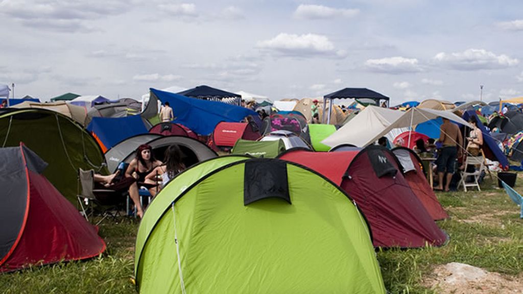 Panorámica de una de las áreas de acampada del Viña Rock