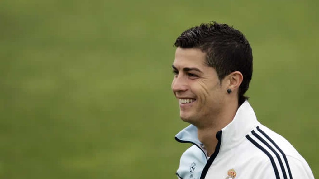 Cristiano Ronaldo, durante un entrenamiento