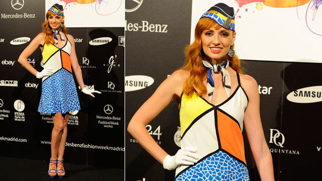 Cristina Castaño en el desfile de Desigual