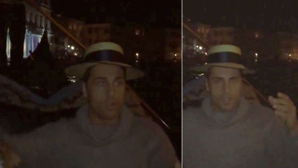 Bustamante colgó un vídeo cantando ópera en una góndola