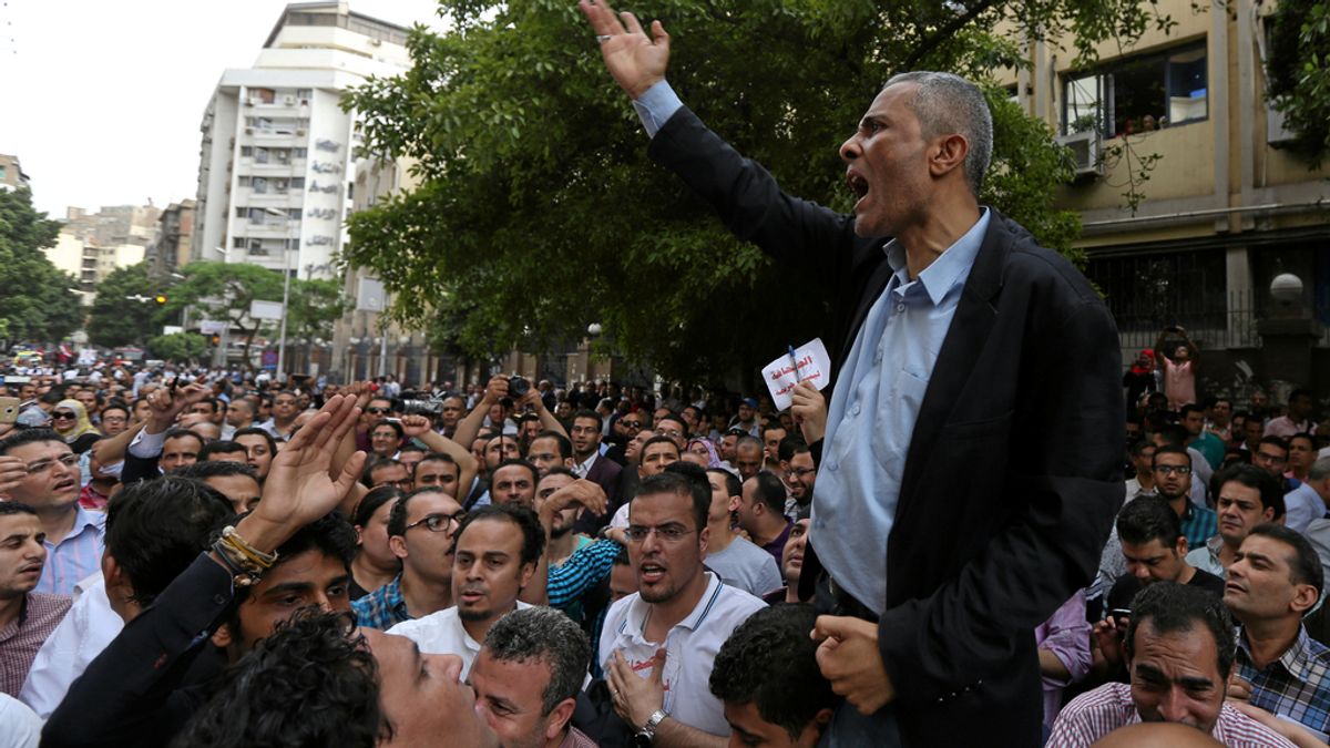Protestas en Egipto por la libertad de prensa