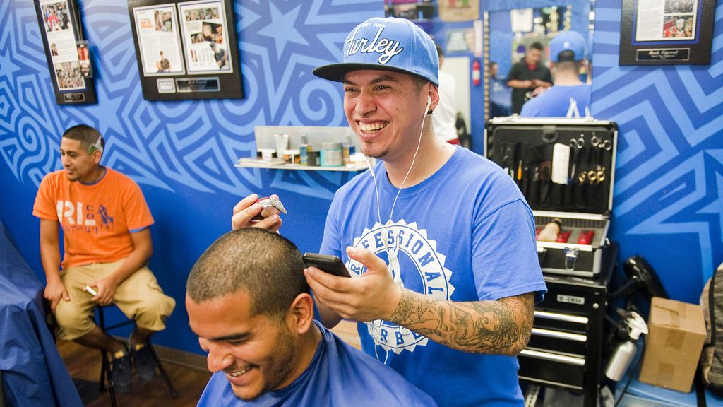 Con Leo Messi hasta en el peinado