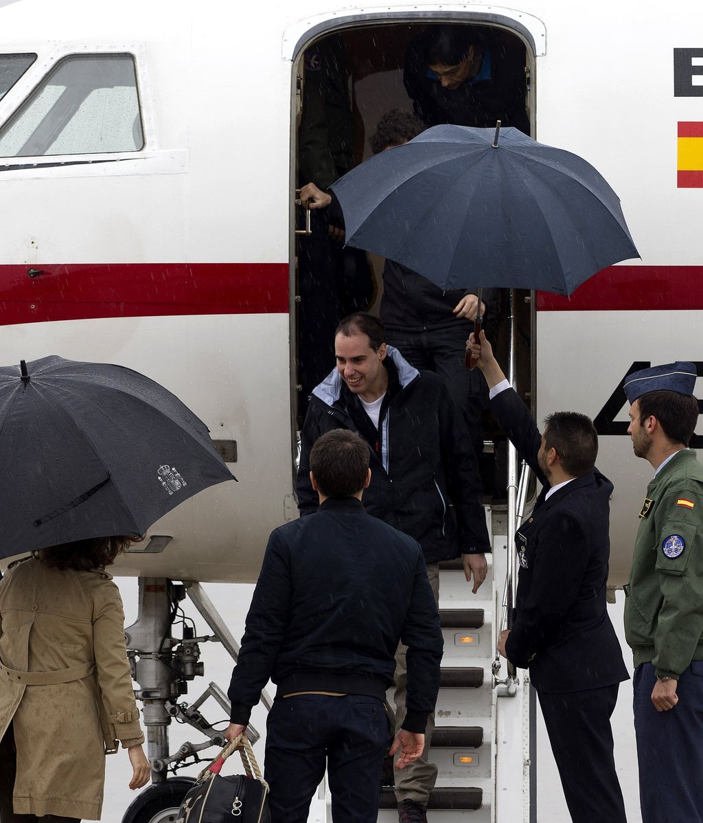 Llegan los periodistas secuestrados en Siria a la base aérea de Torrejón de Ardoz