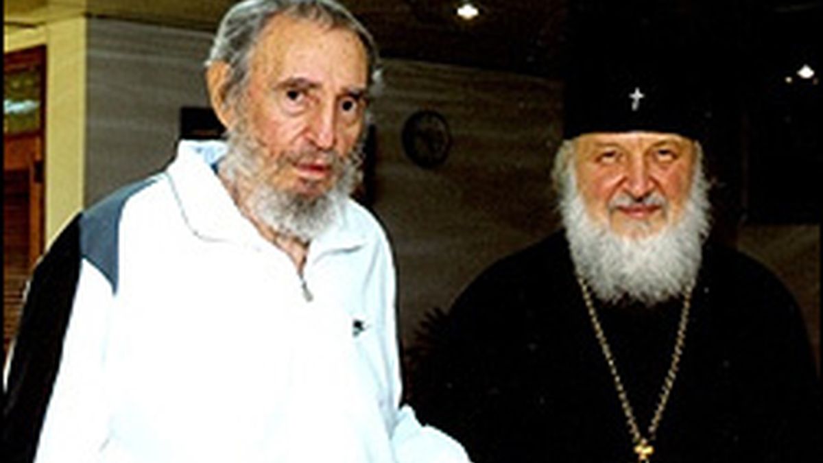 Fidel Castro y Kiril Gundajaev. FOTO: El Nuevo Herald.