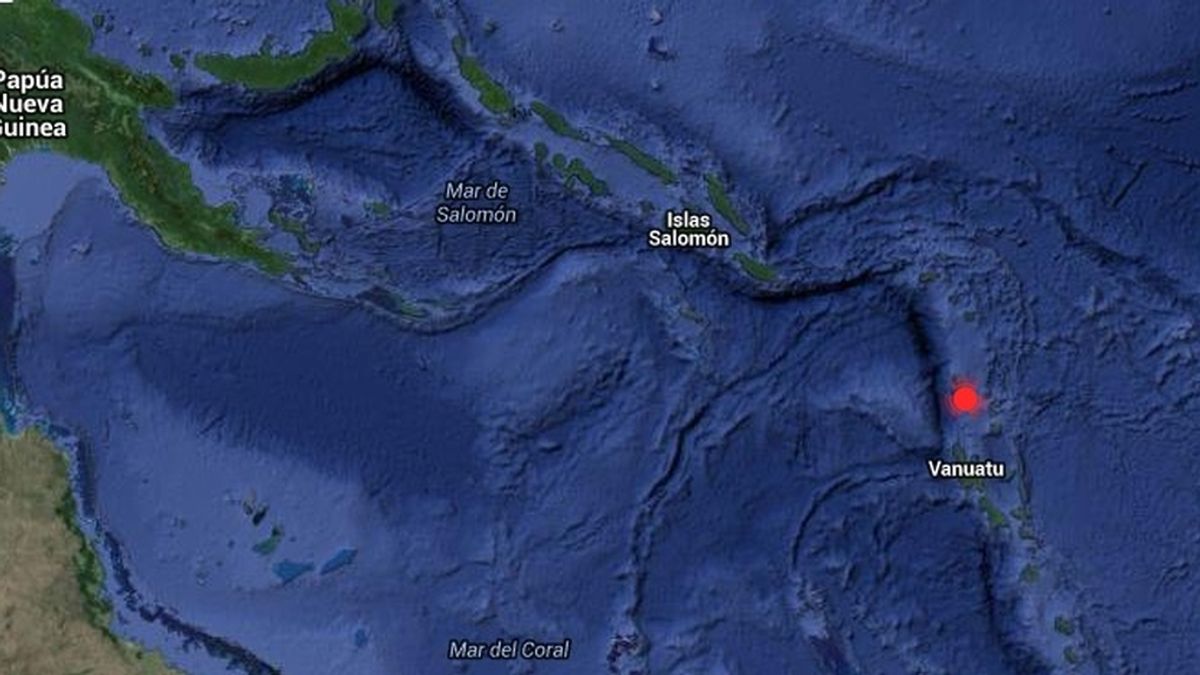 Un seísmo de 7,2 activa una alerta por posible tsunami en las costas de Vanuatu
