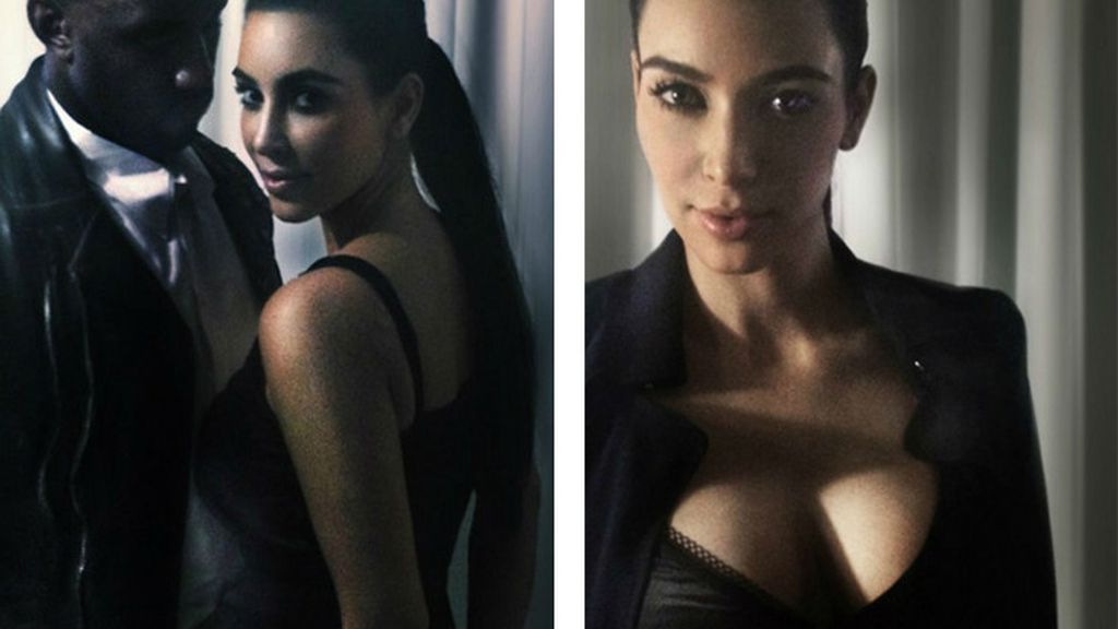 El músico Kanye west con su novia, la modelo, Kim Kardashian. El músico Kanye west con su novia, la modelo, Kim Kardashian.