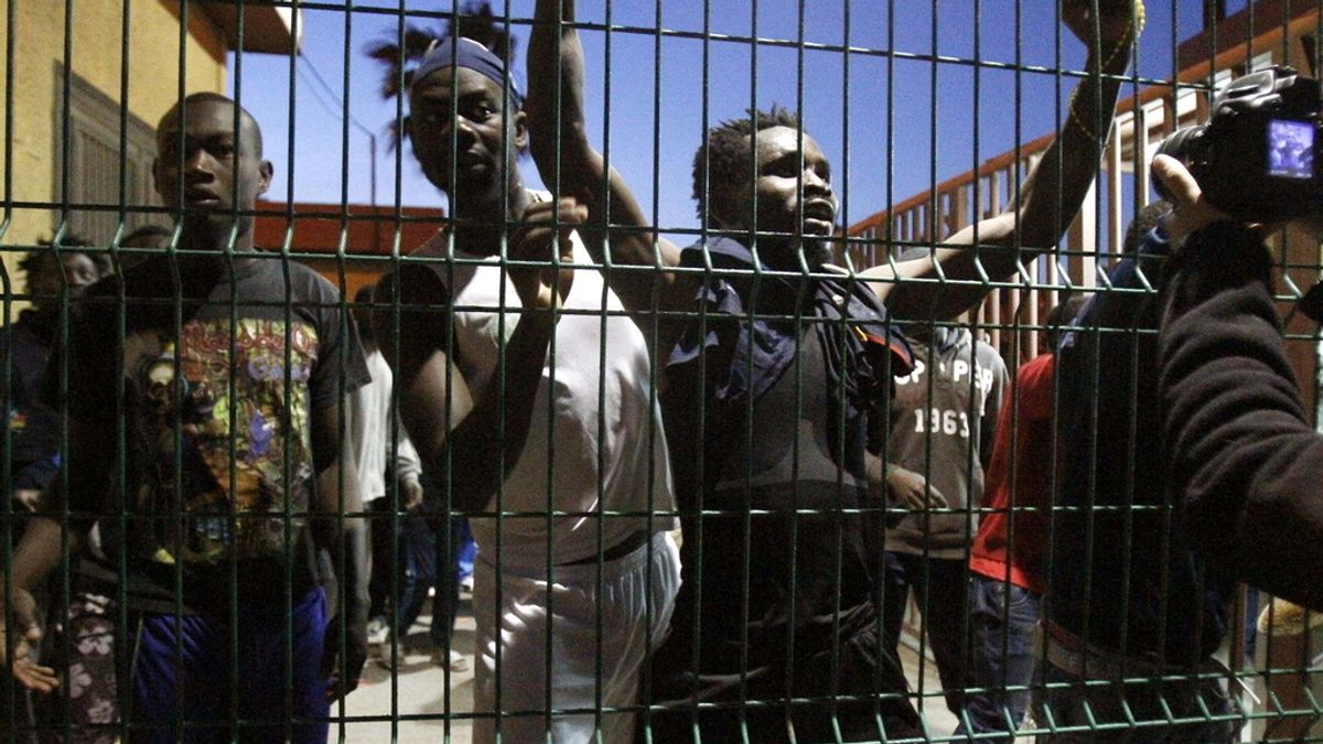 Inmigrantes en el CETI de Melilla