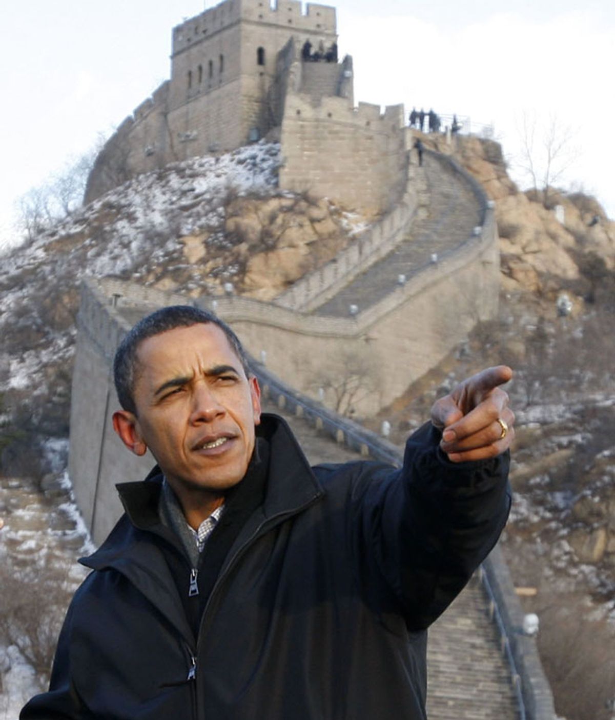 Obama en la Gran Muralla