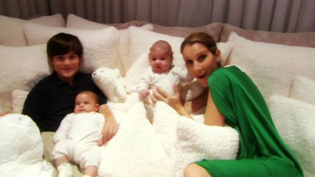 Céline Dion enseña a sus mellizos en el show de Oprah Winfrey