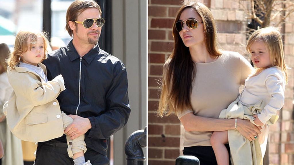 El paseo de Brad Pitt, Angelina Jolie y sus seis hijos por Nueva Orleans