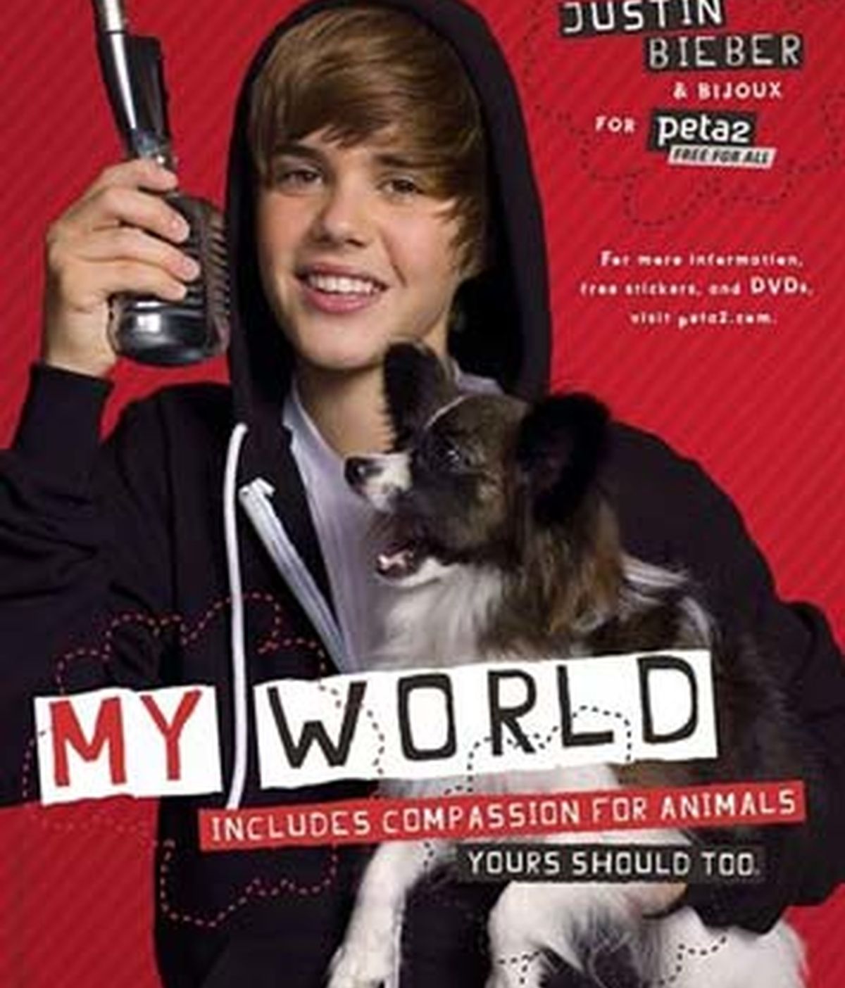 Justin Bieber , un buen ejemplo demostrando su caríño hacia los animales. FOTO:PETA