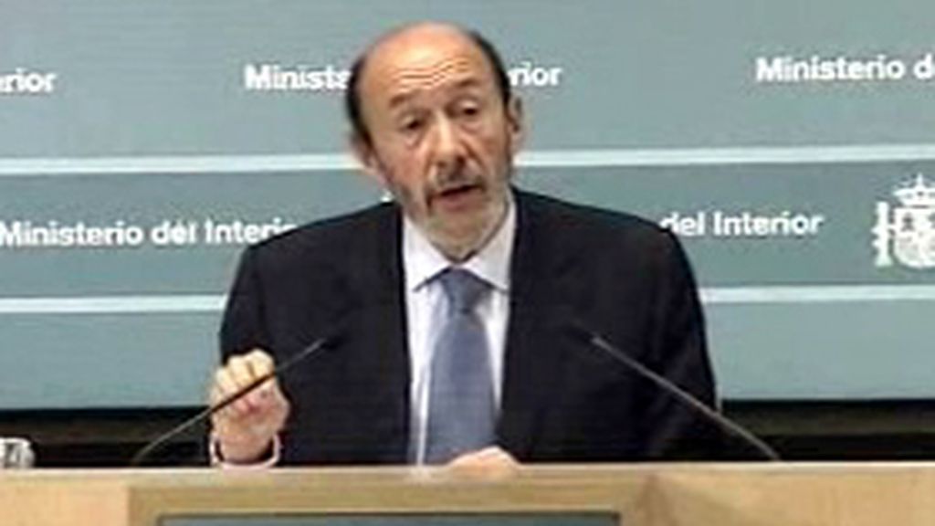 El ministro del Interior, Alfredo Pérez Rubalcaba