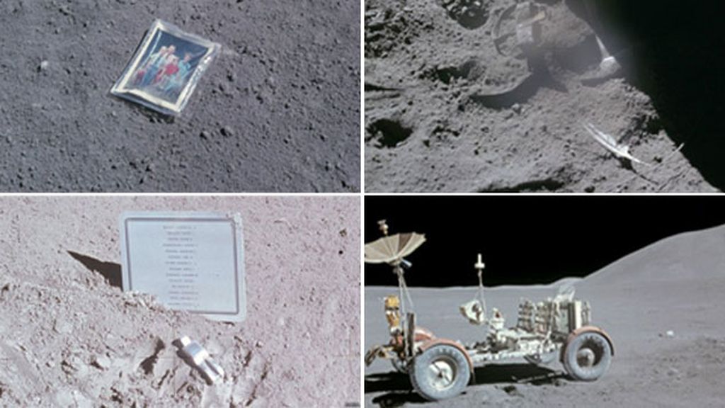 Objetos abandonados en la Luna