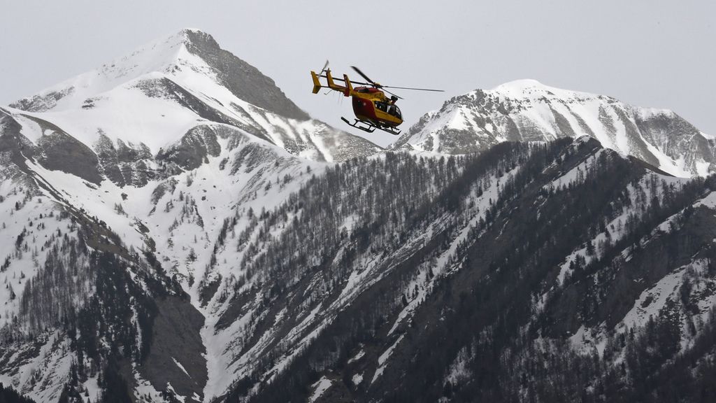 El escarpado terreno donde se estrelló el avión de Germanwings