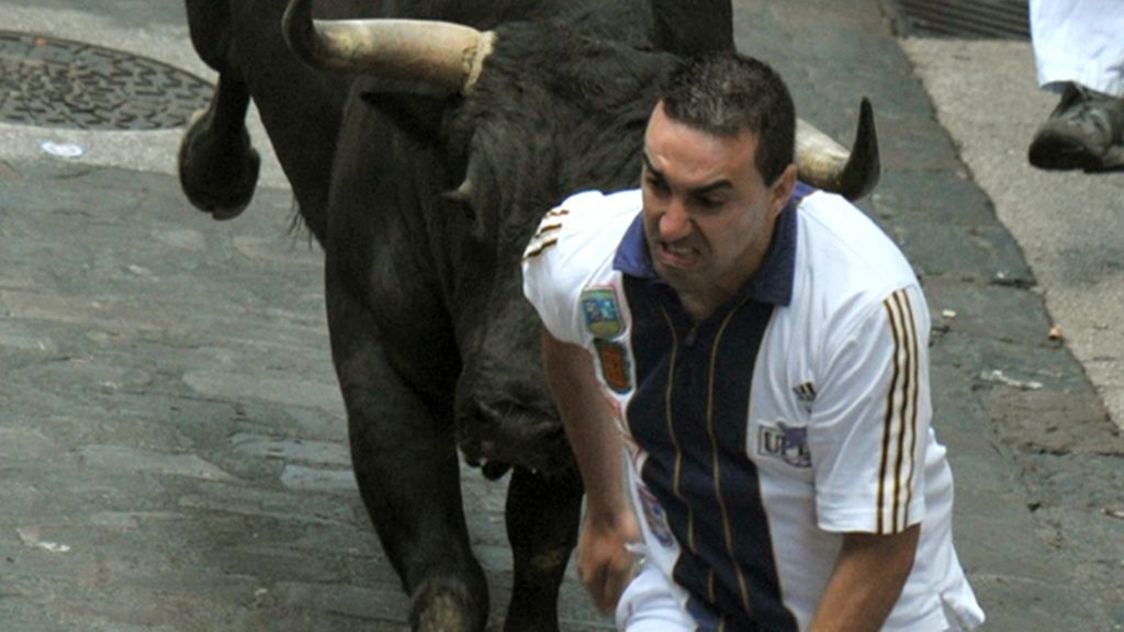 Dramático encierro en la fiesta de San Fermín
