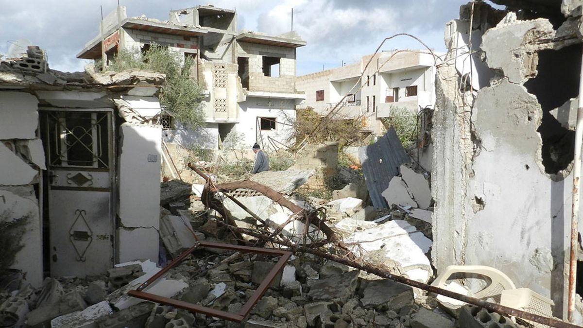 Un edificio en ruinas por los ataques en Siria