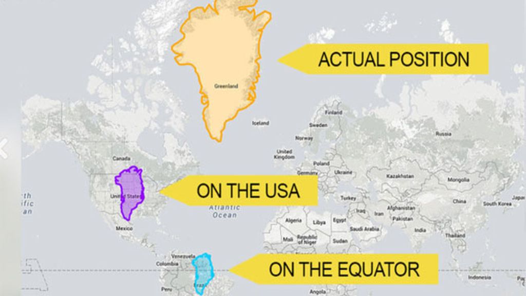 La proyección de Mercator distorsiona el tamaño de los países