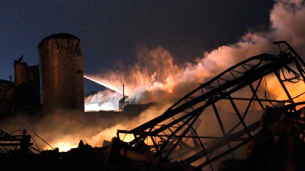 Las imágenes de la explosión de la fábrica en Texas