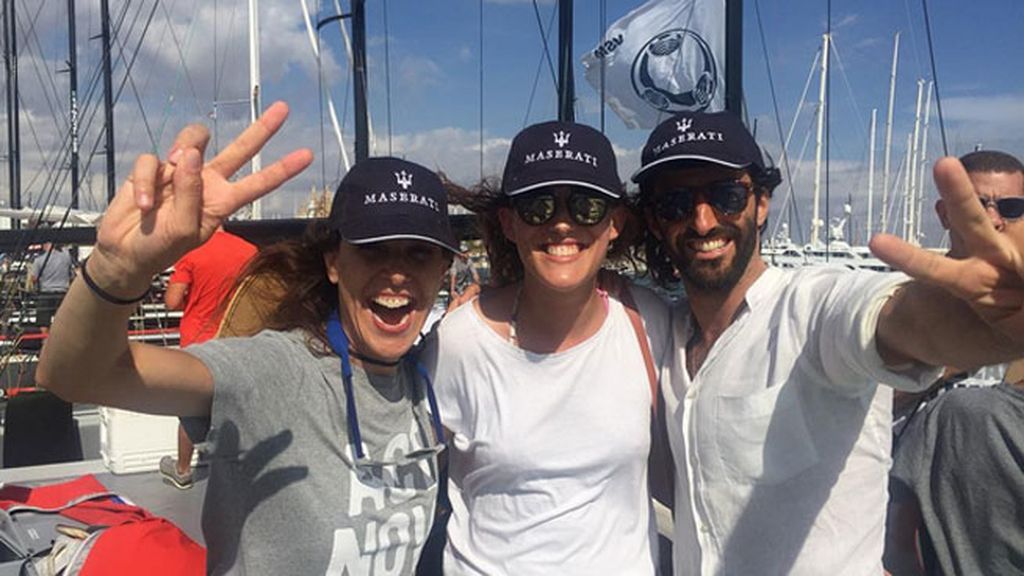 Raquel de escapada con amigos a la Copa del Rey de Vela