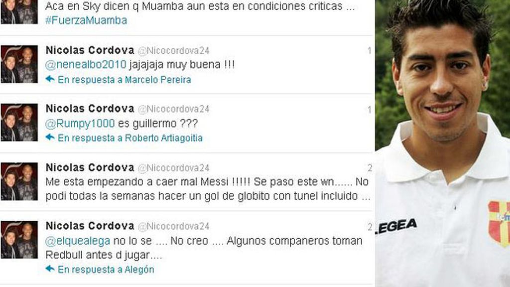 Apoyo a Muamba en Twitter