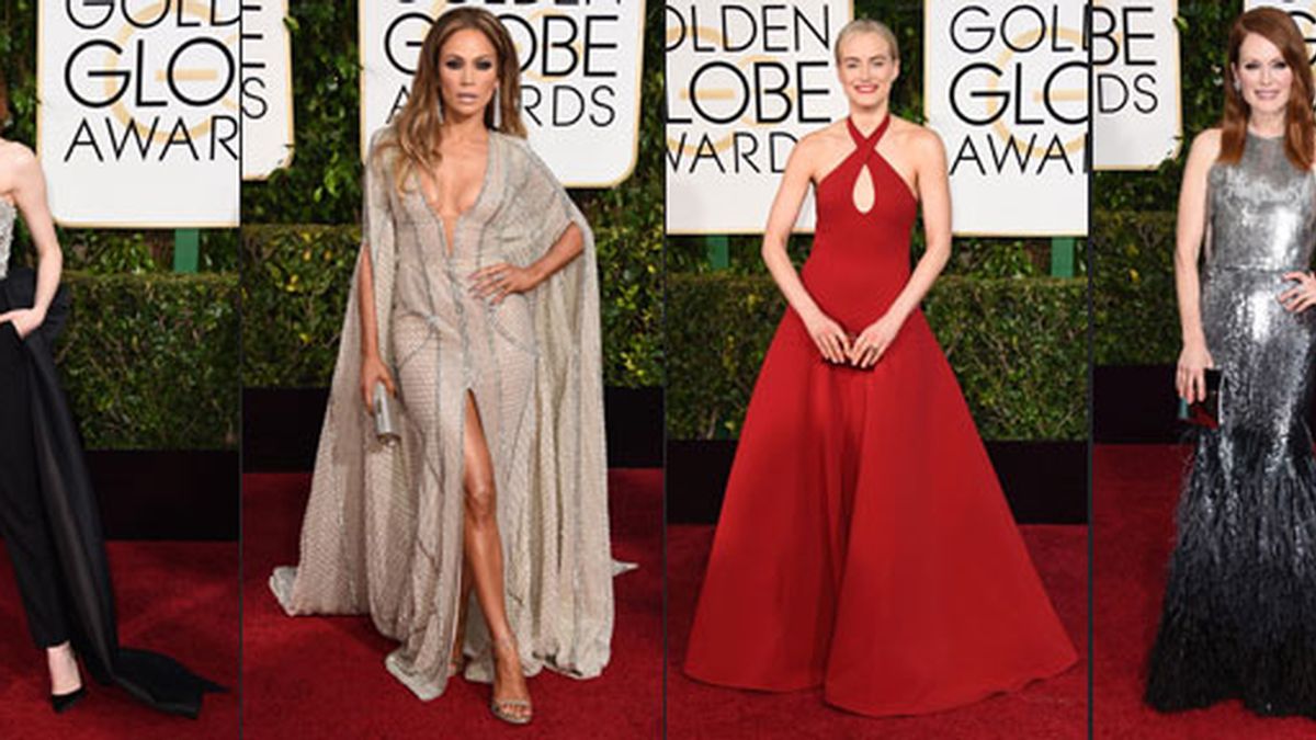 Las actrices arriesgan poco en la alfombra roja de los Globos de Oro