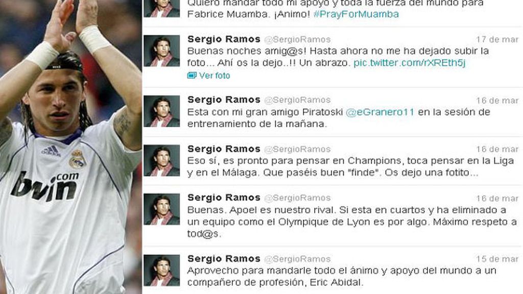 Apoyo a Muamba en Twitter