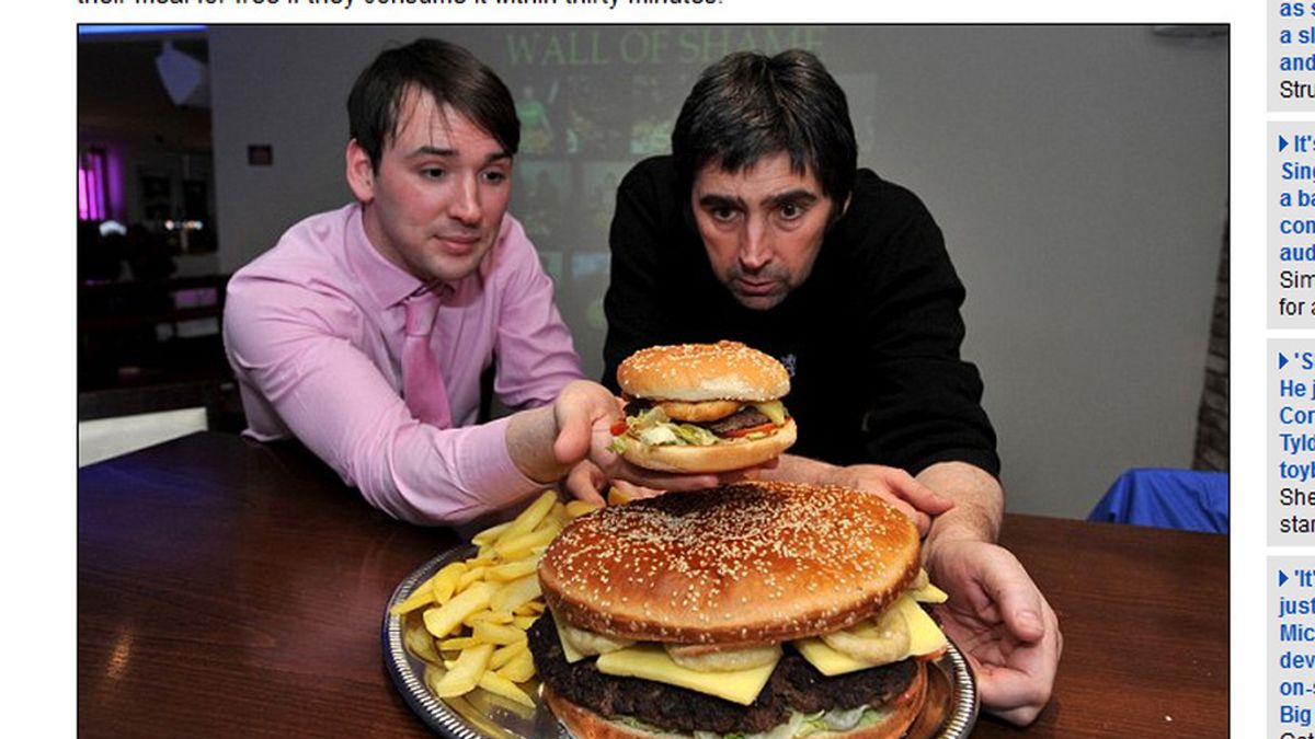La hamburguesa más grande del Reino Unido. Foto: Dailymail
